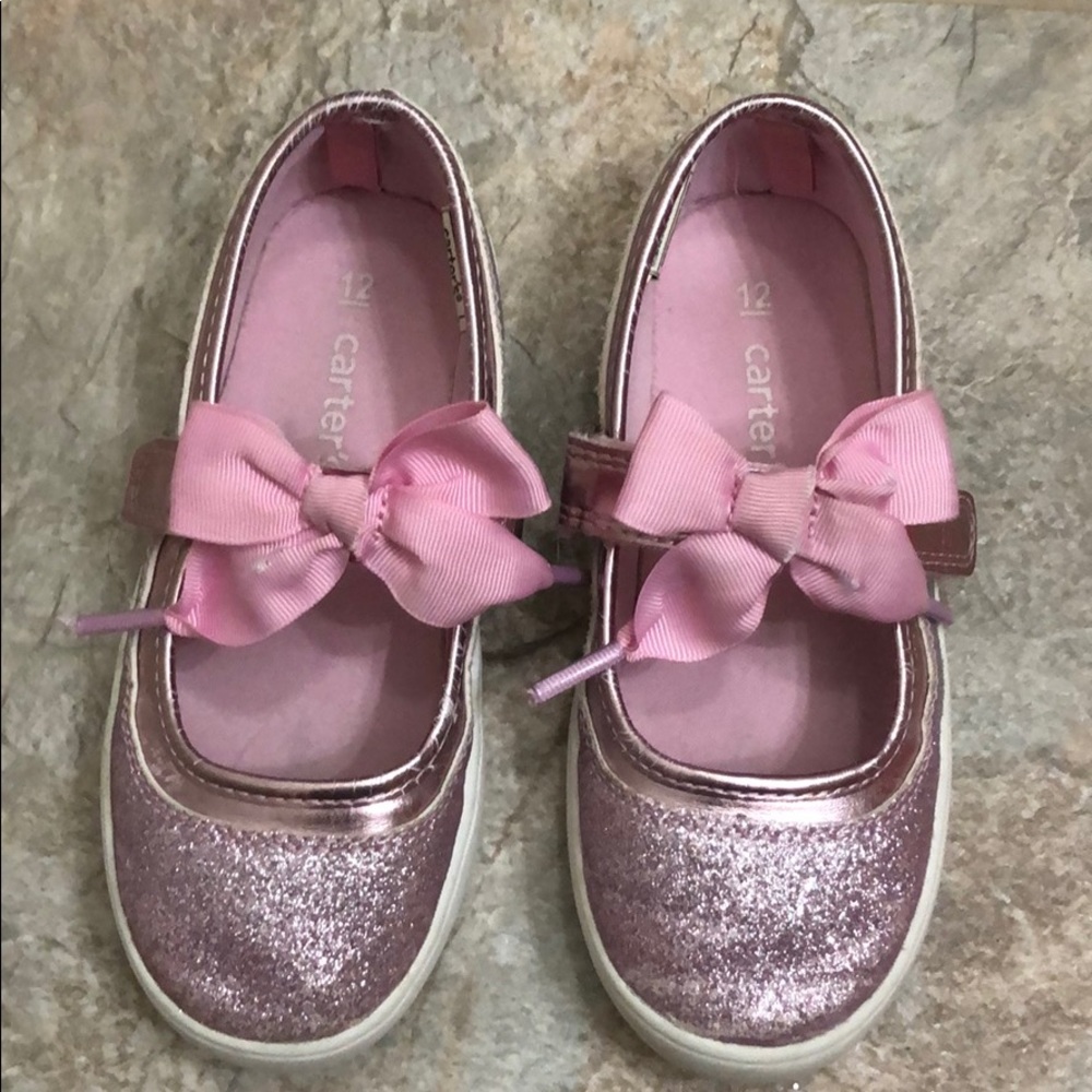 Carter’s, Sparkly pink girl shoes, size 12